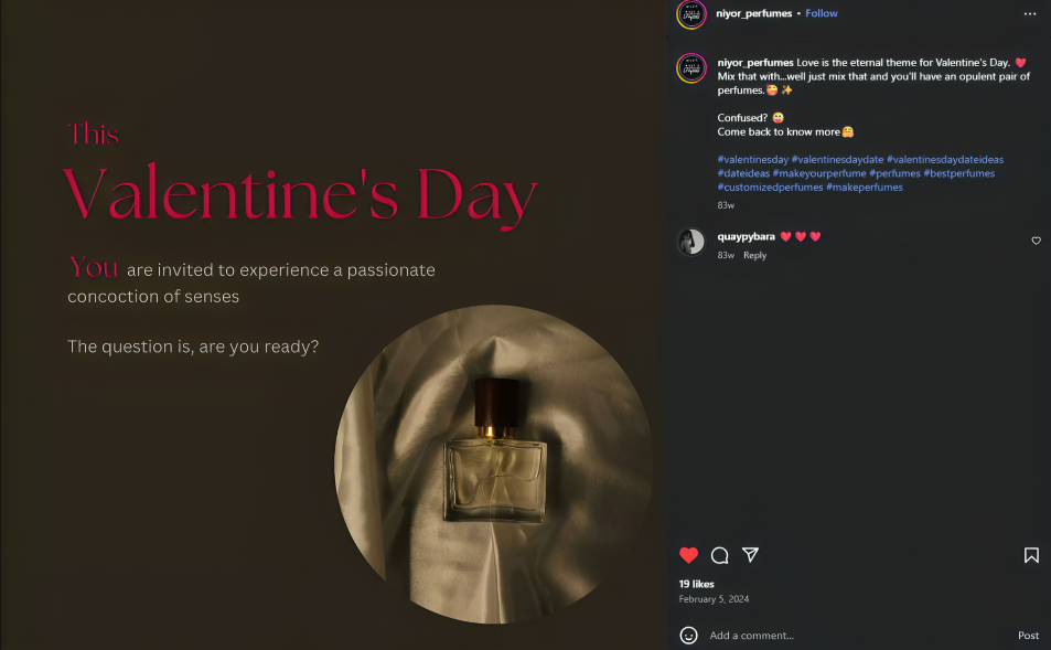 Valentine's Day Campaign for Niyor Perfumes